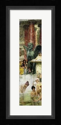 Framed In the Roman Baths, or Roman Women In The Bath, 1876 Print