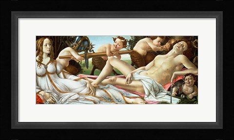 Framed Venus and Mars, c.1485 Print