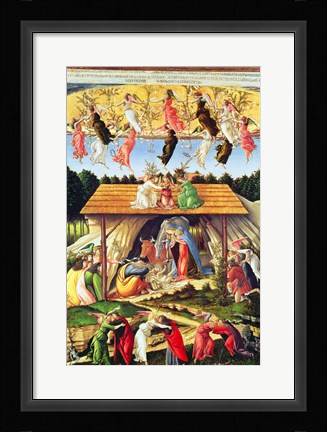 Framed Mystic Nativity, 1500 Print