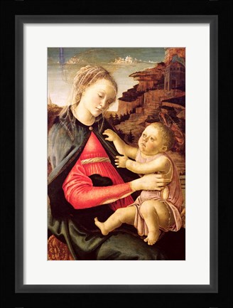 Framed Virgin and Child (Madonna of the Guidi da Faenza) c.1465-70 Print