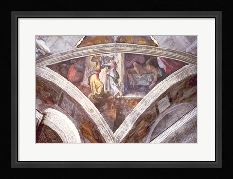 Framed Sistine Chapel Ceiling: Judith Carrying the Head of Holofernes Print