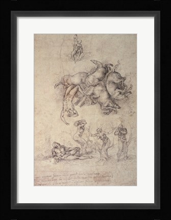 Framed Fall of Phaethon, 1533 Print