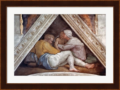 Framed Sistine Chapel Ceiling: The Ancestors of Christ Print