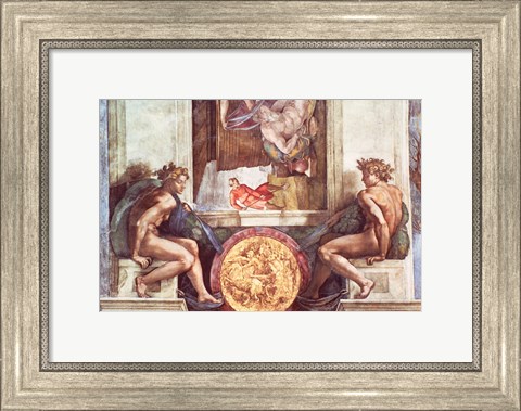 Framed Sistine Chapel Ceiling: Ignudi Print