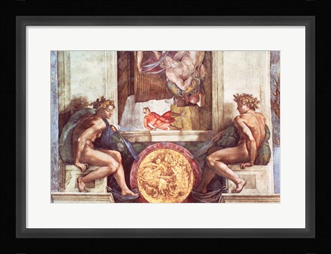 Framed Sistine Chapel Ceiling: Ignudi Print