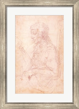 Framed W.40 Sketch of a female figure Print