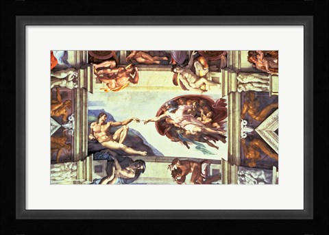 Framed Sistine Chapel Ceiling: Creation of Adam, 1510 Print