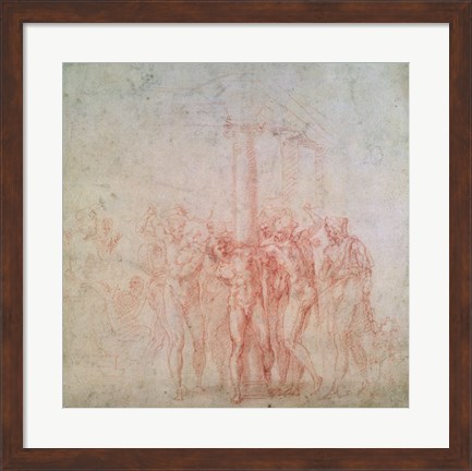 Framed Inv. 1895 6-15-500. R. (W.15) The Flagellation of Christ Print