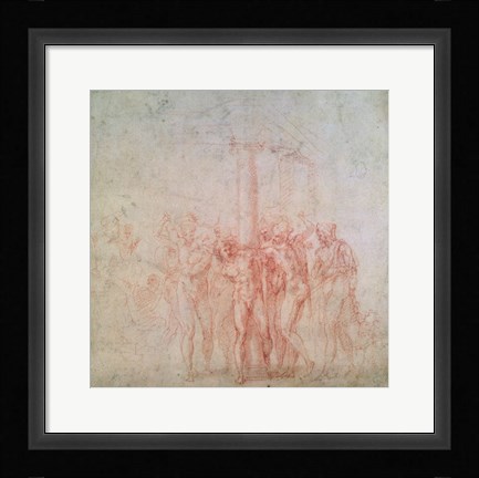 Framed Inv. 1895 6-15-500. R. (W.15) The Flagellation of Christ Print