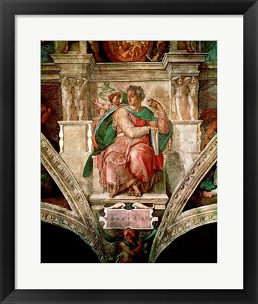 Framed Sistine Chapel Ceiling: The Prophet Isaiah Print