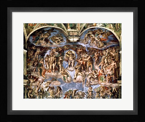 Framed Last Judgement, from the Sistine Chapel, 1538-41 Print