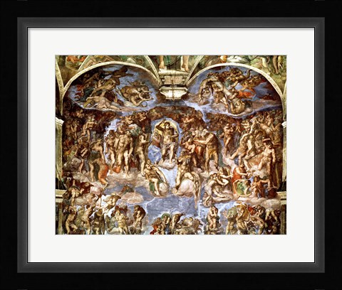 Framed Sistine Chapel: The Last Judgement, 1538-41 Print