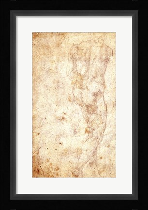 Framed Study of a Male Nude Print