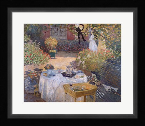 Framed Luncheon: Monet's garden at Argenteuil, c.1873 Print