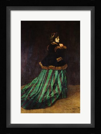 Framed Camille, or The Woman in the Green Dress, 1866 Print
