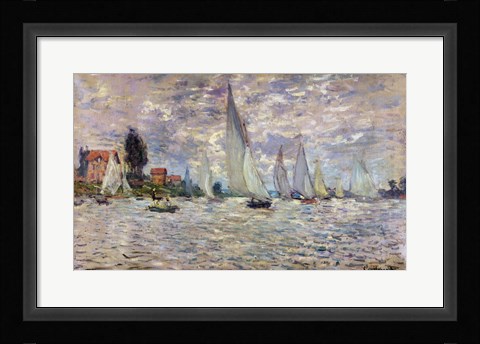 Framed Boats, or Regatta at Argenteuil, c.1874 Print