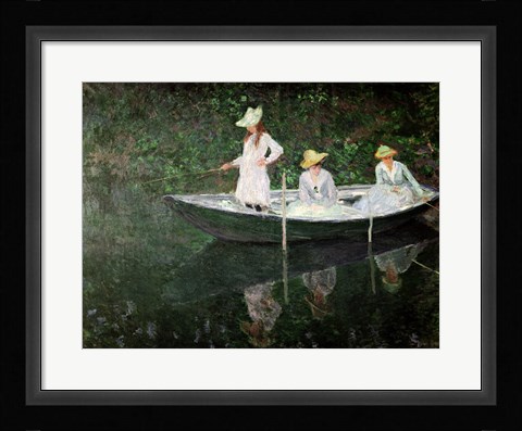 Framed Boat at Giverny, c.1887 Print