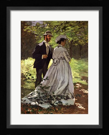 Framed Promenaders, or Bazille and Camille, 1865 Print