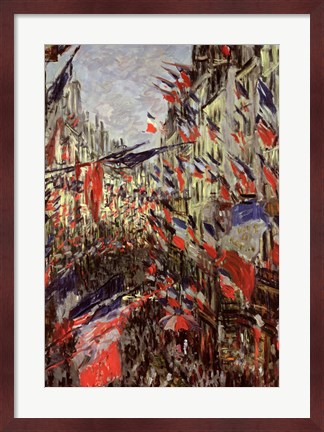 Framed Rue Saint-Denis, Celebration of June 30, 1878 Print