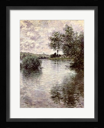 Framed Seine at Vetheuil, 1879 Print