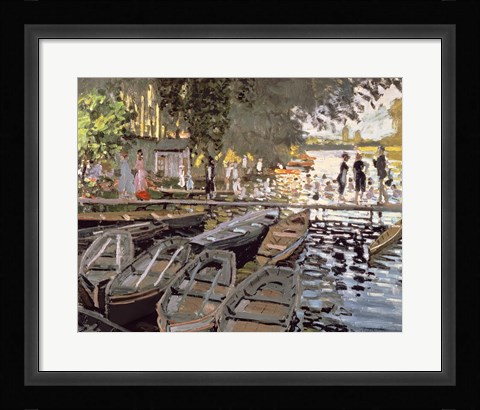 Framed Bathers at La Grenouillere, 1869 Print