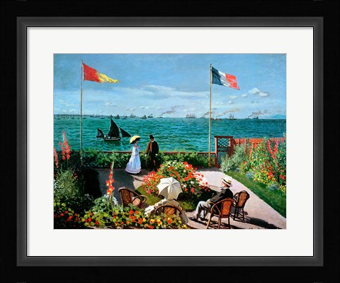 Framed Terrace at Sainte-Adresse, 1867 Print