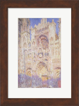 Framed Rouen Cathedral at Sunset, 1894 Print