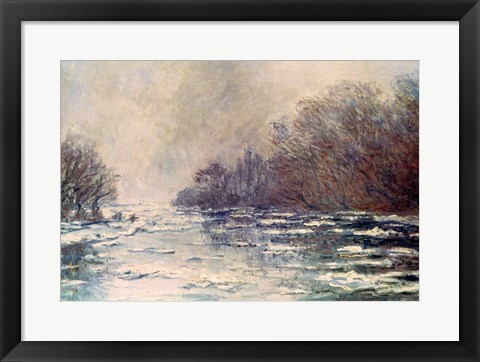 Framed Break up at Vetheuil, c.1883 Print