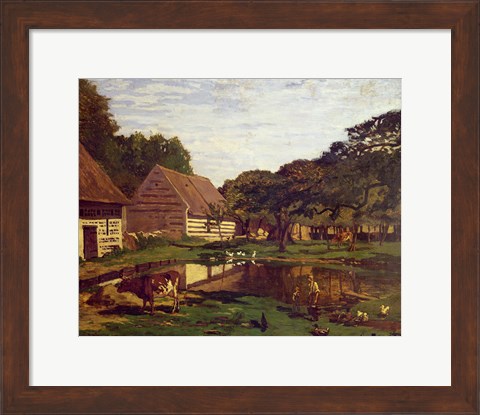 Framed Farmyard in Normandy, c.1863 Print