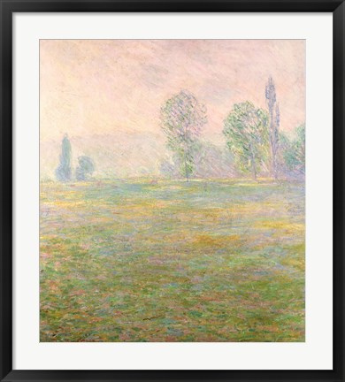 Framed Meadows in Giverny, 1888 Print