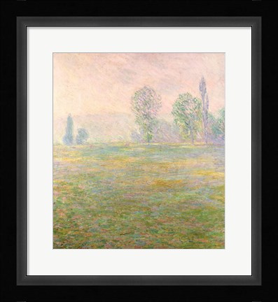 Framed Meadows in Giverny, 1888 Print