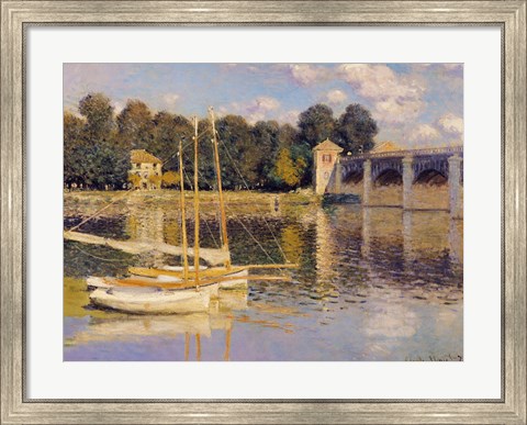 Framed Bridge at Argenteuil, 1874 Print