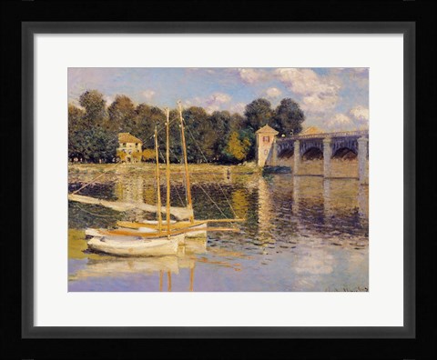 Framed Bridge at Argenteuil, 1874 Print