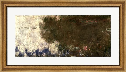 Framed Waterlilies - The Clouds (right side), 1914-18 Print