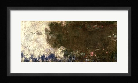 Framed Waterlilies - The Clouds (right side), 1914-18 Print