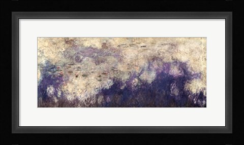 Framed Waterlilies - The Clouds (central section) 1915-26 Print