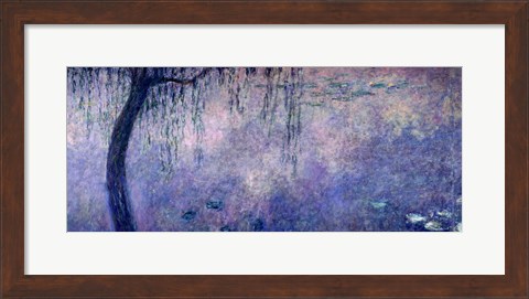 Framed Waterlilies: Two Weeping Willows, left section, 1914-18 Print