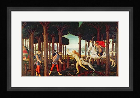 Framed Story of Nastagio degli Onesti: Nastagio's Vision of the Ghostly Pursuit in the Forest, 1483 or 1487 Print