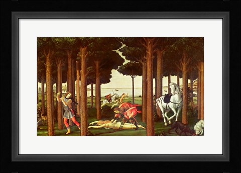 Framed Story of Nastagio degli Onesti: The Disembowelment of the Woman Pursued, 1483-87 Print