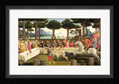 Framed Story of Nastagio degli Onesti: Nastagio Arranges a Feast at which the Ghosts Reappear, 1483-87 Print