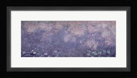Framed Waterlilies: Two Weeping Willows, centre right section, 1914-18 Print