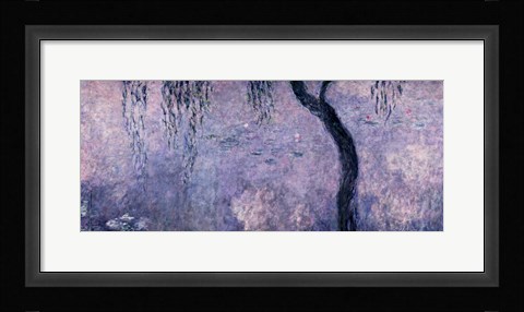 Framed Waterlilies: Two Weeping Willows, right section, 1914-18 Print