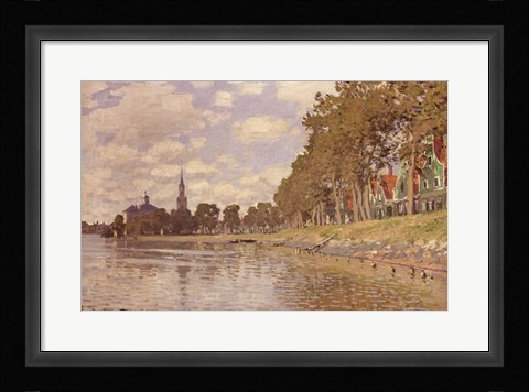Framed Zaandam (Holland) 1871 Print