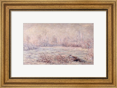 Framed Frost near Vetheuil, 1880 Print