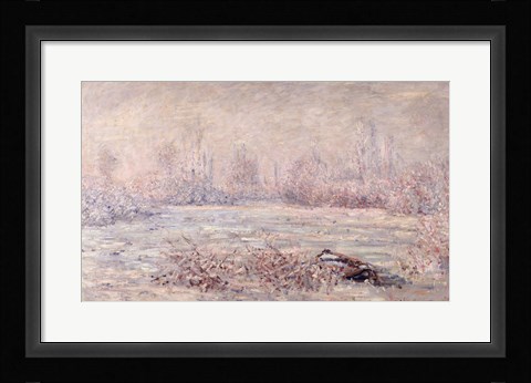 Framed Frost near Vetheuil, 1880 Print