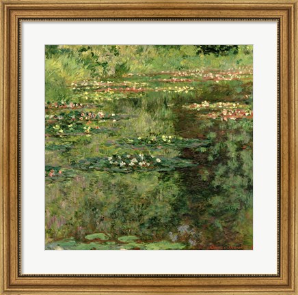 Framed Waterlily Pond, 1904 Print