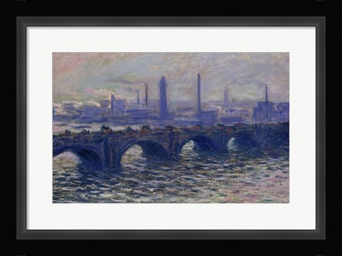 Framed Waterloo Bridge, 1902 Print