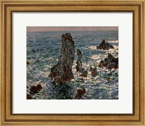 Framed Rocks at Belle-Ile, 1886 Print