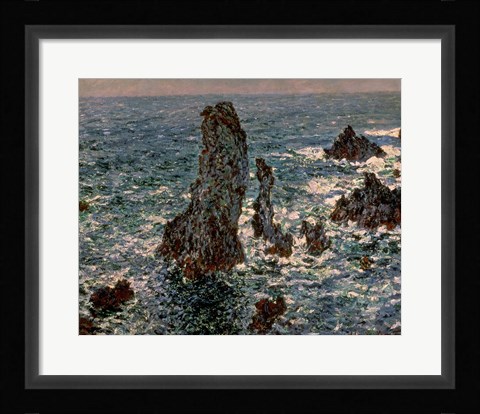Framed Rocks at Belle-Ile, 1886 Print