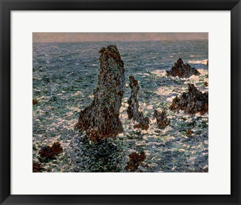 Framed Rocks at Belle-Ile, 1886 Print